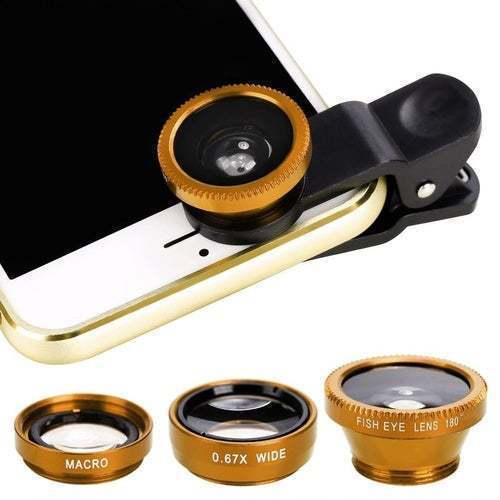Mobile Phone Lens Wide Angle Macro Fisheye Three In One External Camera