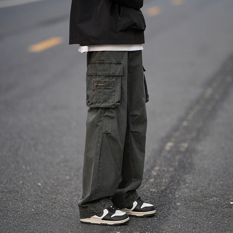 Men's Summer Loose Wide Leg Casual Trousers