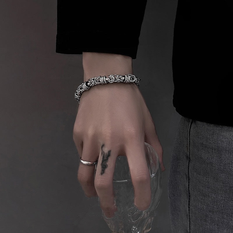 Men's Weaving Pattern Stainless Steel Bracelet