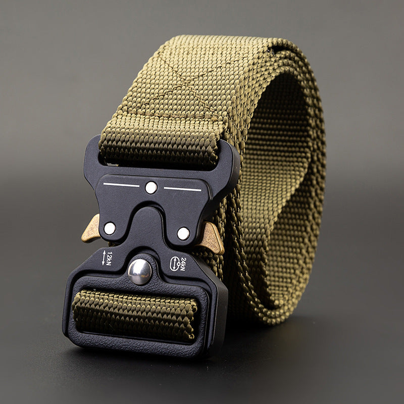 Men's Outdoor Nylon Elastic Buckle Belt Work Clothes Belt