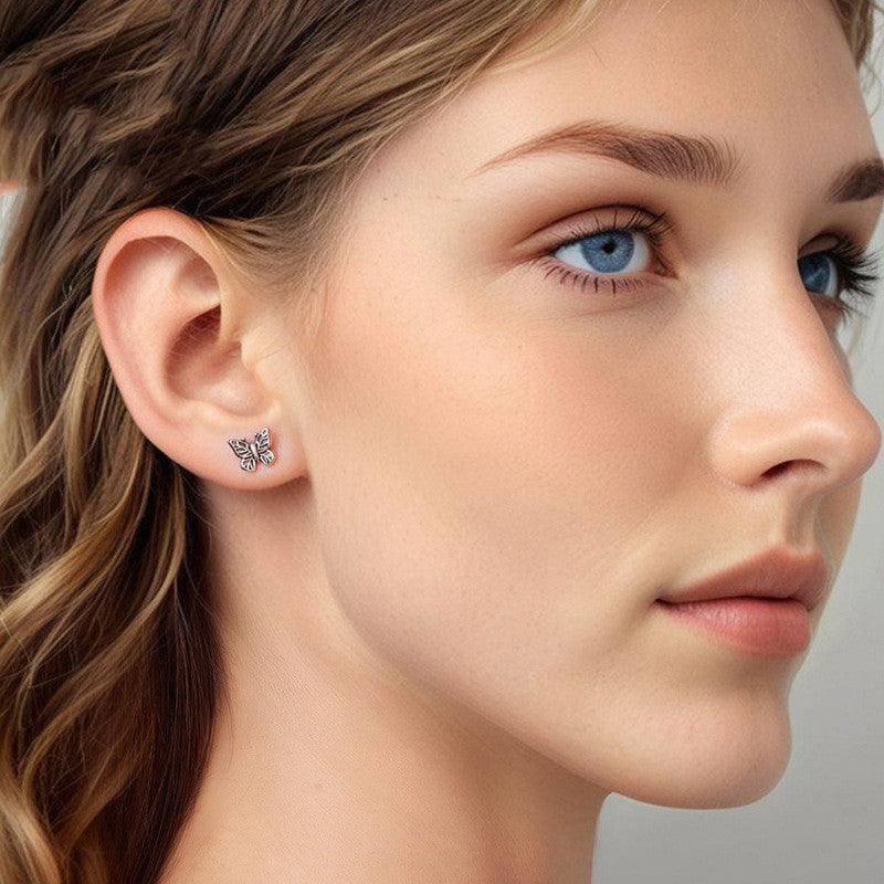 Silver Ziyun Original S925 Sterling Silver Retro Butterfly Studs