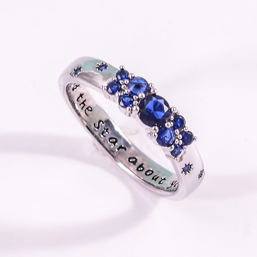 Blue Zircon Told The Star About You Sun Element Ring