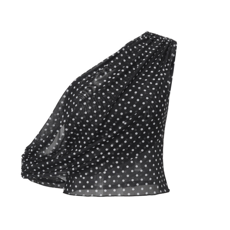 Dot Sexy Shoulder Retro Easy Matching Sleeveless Top