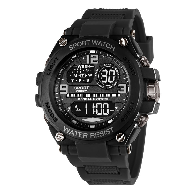 Good-looking Simple Electronic Watch Student Outdoor Sports Timing Luminous