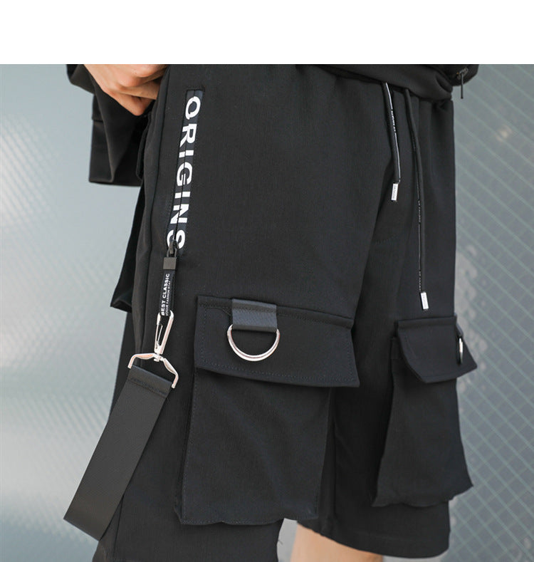 Men's casual loose hip hop overalls