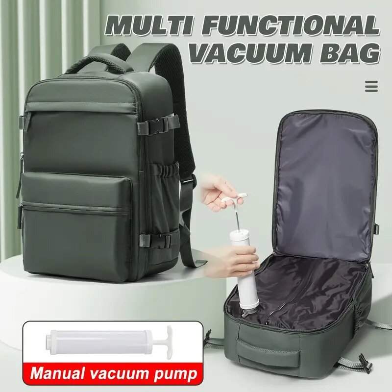 Female Minimalist Vacuum Compression Large Capacity Backpack