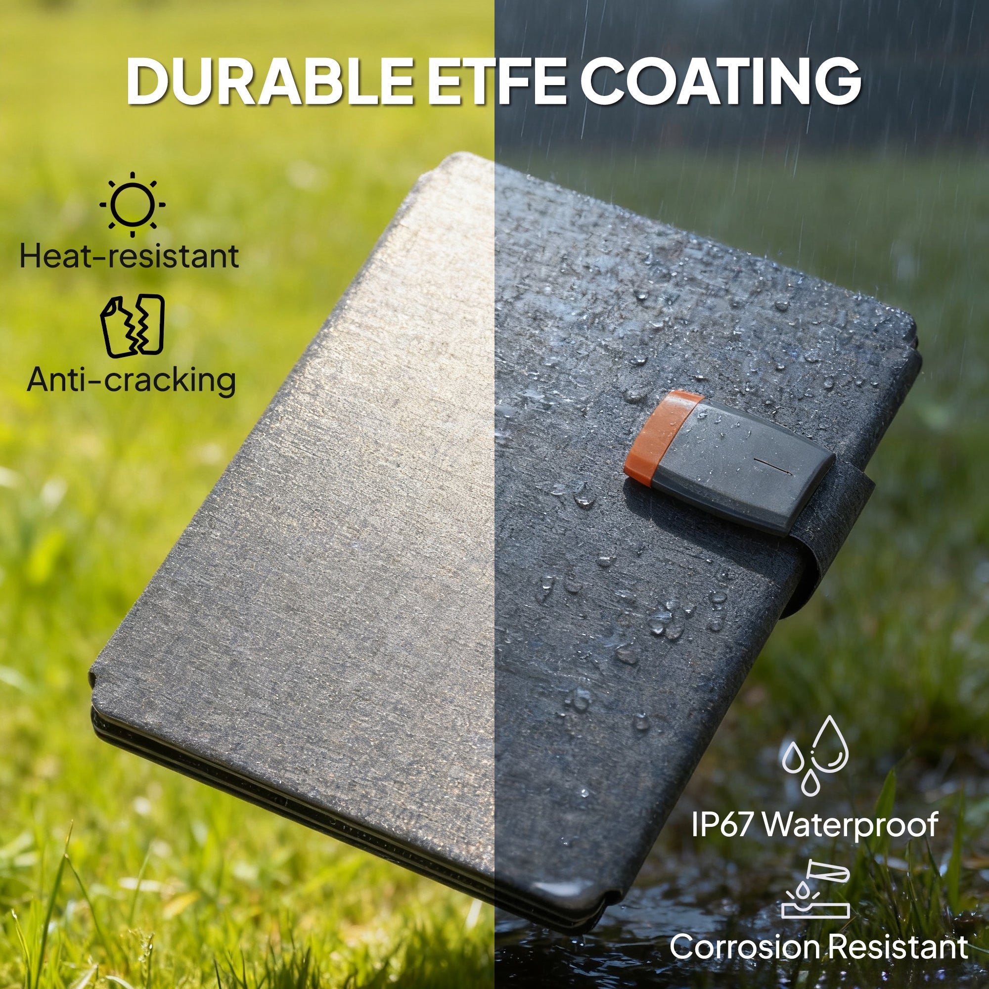 36W Foldable Solar Panel, Portable Solar Charger Type-C To USB-A Charging Port, Power Supply For Outdoor