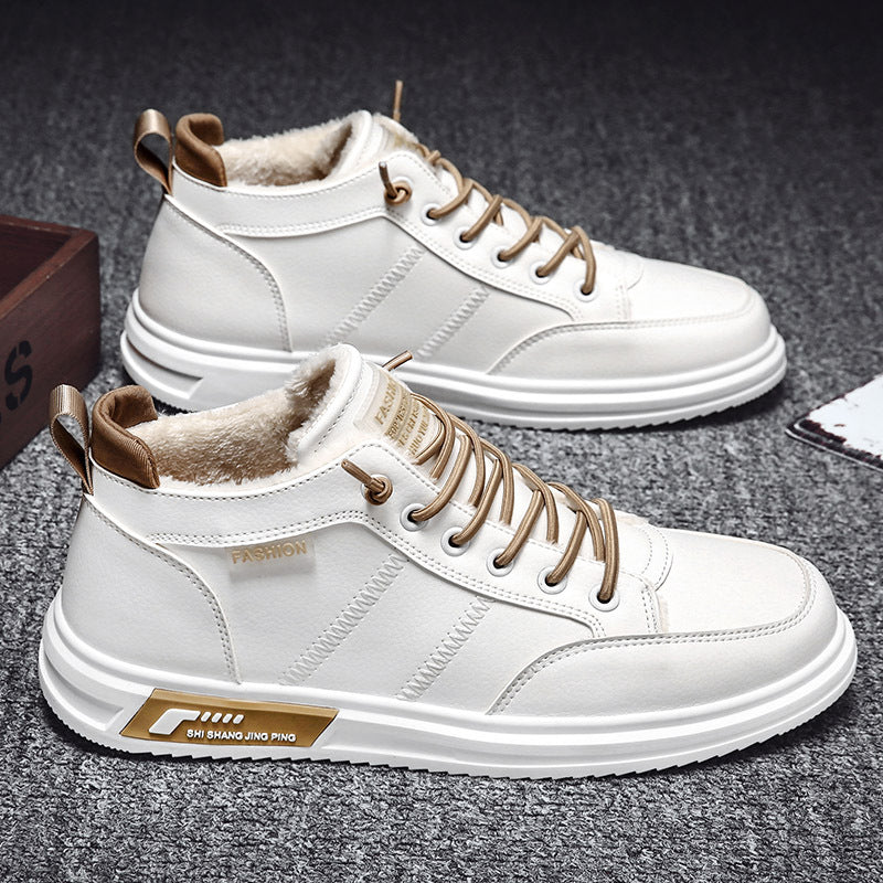 Men's Casual Cotton Shoes With Velvet Warm