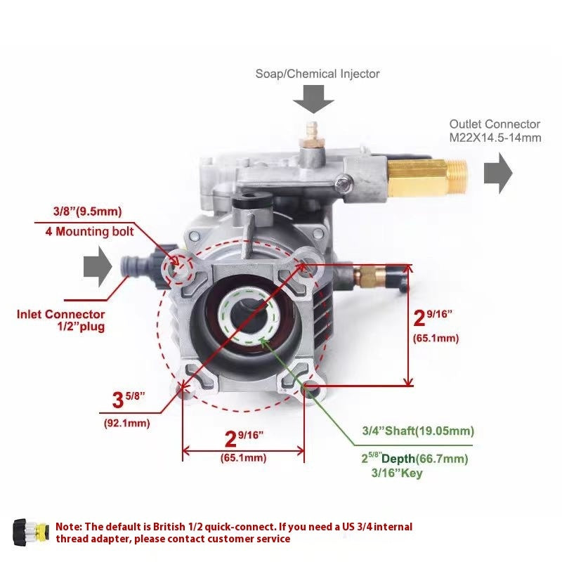 P170 Aluminum Swash PlatePump Cleaning Machine Accessories