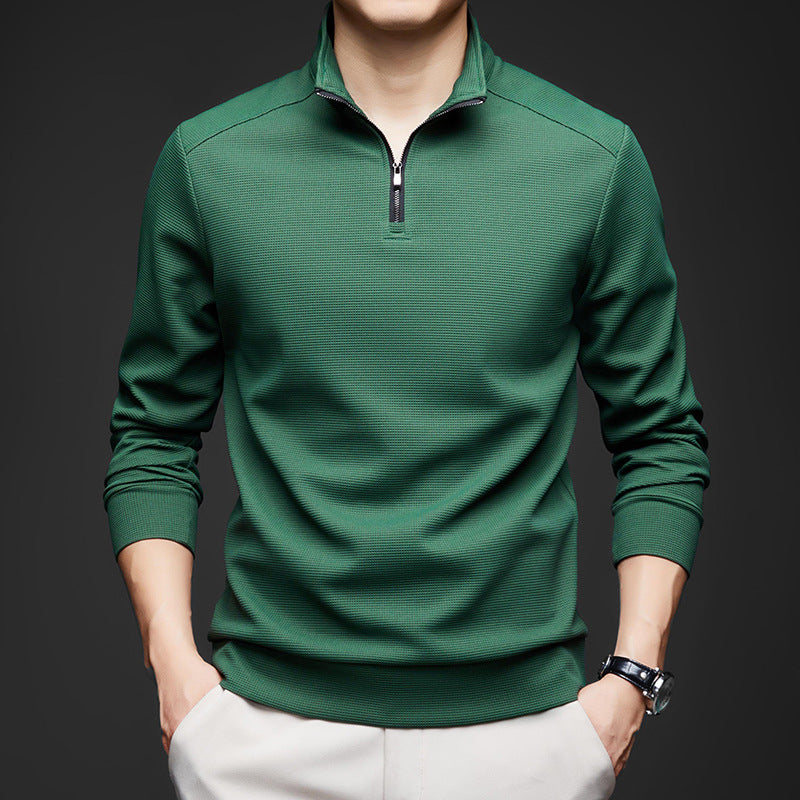 New Men's Sweater Lapel Long Sleeve
