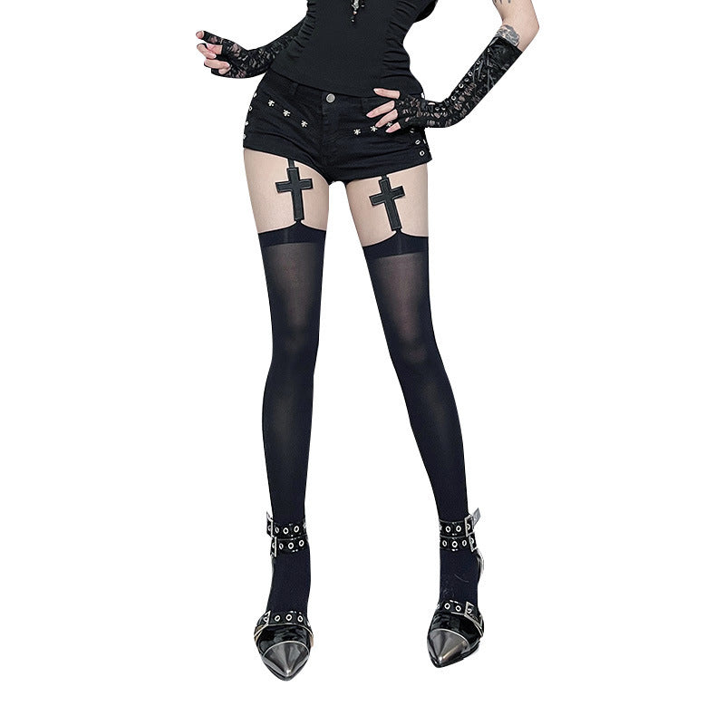 Cross Over The Knee Garter Belt