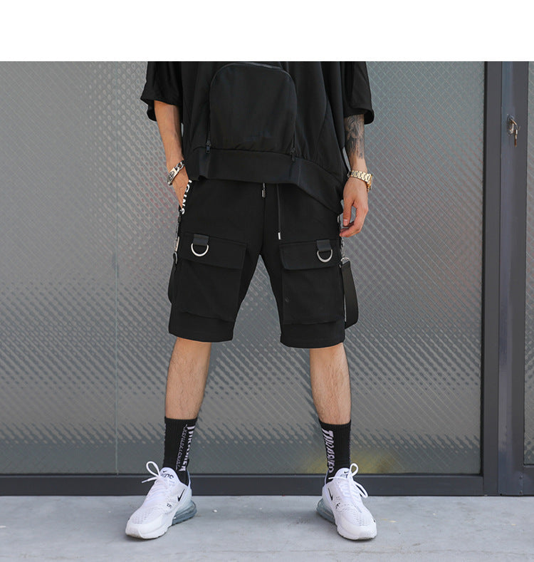 Men's casual loose hip hop overalls
