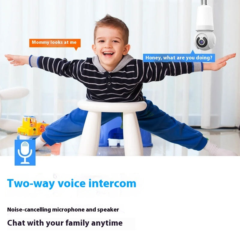 Wireless Wifi Mobile Phone Remote Night Vision V380 Bulb Camera