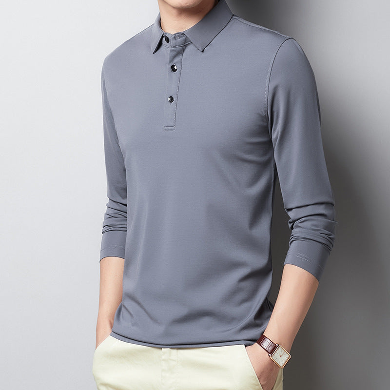 Ice Silk Cotton Slim-Fit Simple Long-Sleeved Clothes