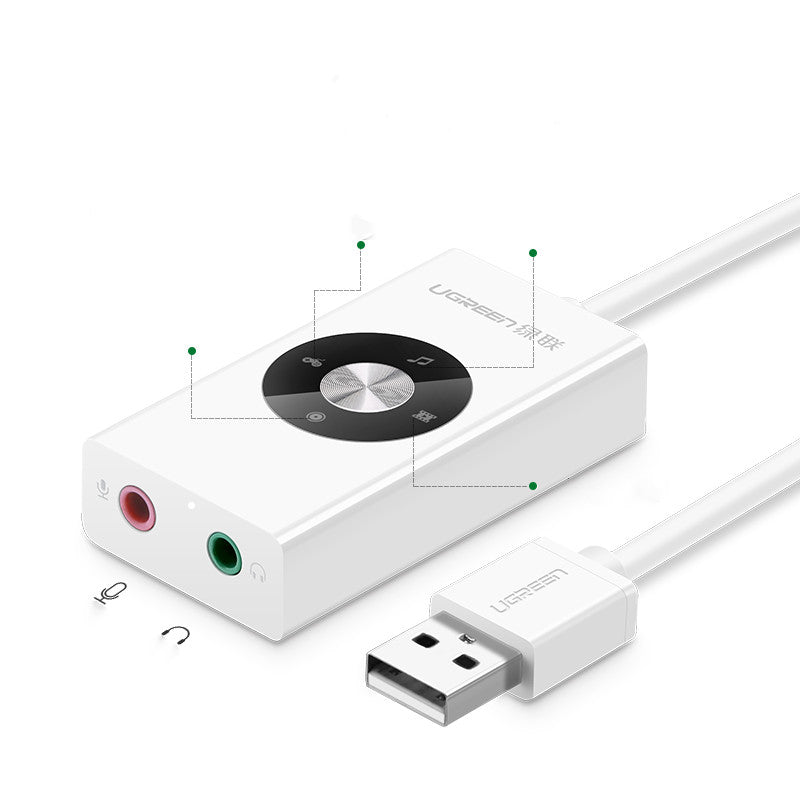 External Desktop Computer Notebook External Independent Audio Converter