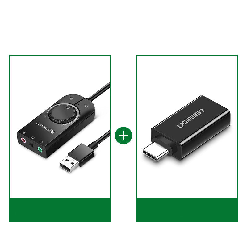 External Desktop Computer Notebook External Independent Audio Converter