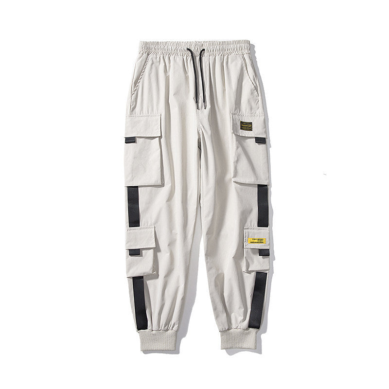 Thin Multi-pocket Overalls Men's Couple Loose