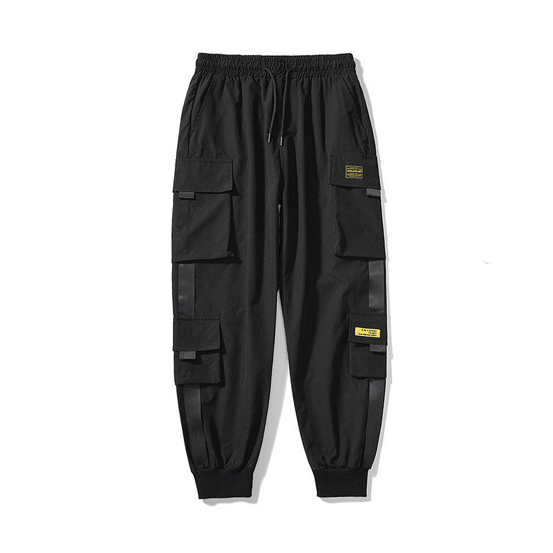 Thin Multi-pocket Overalls Men's Couple Loose