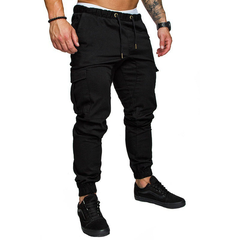 Men's Casual Tethered Elastic Sports Baggy Pants