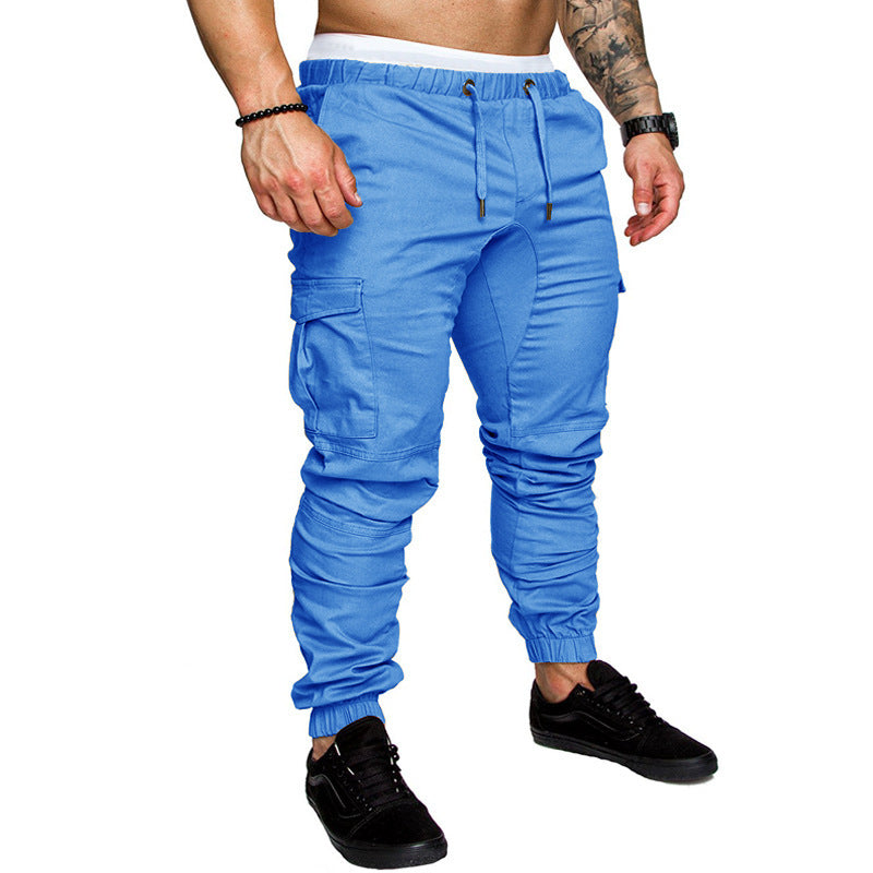 Men's Casual Tethered Elastic Sports Baggy Pants