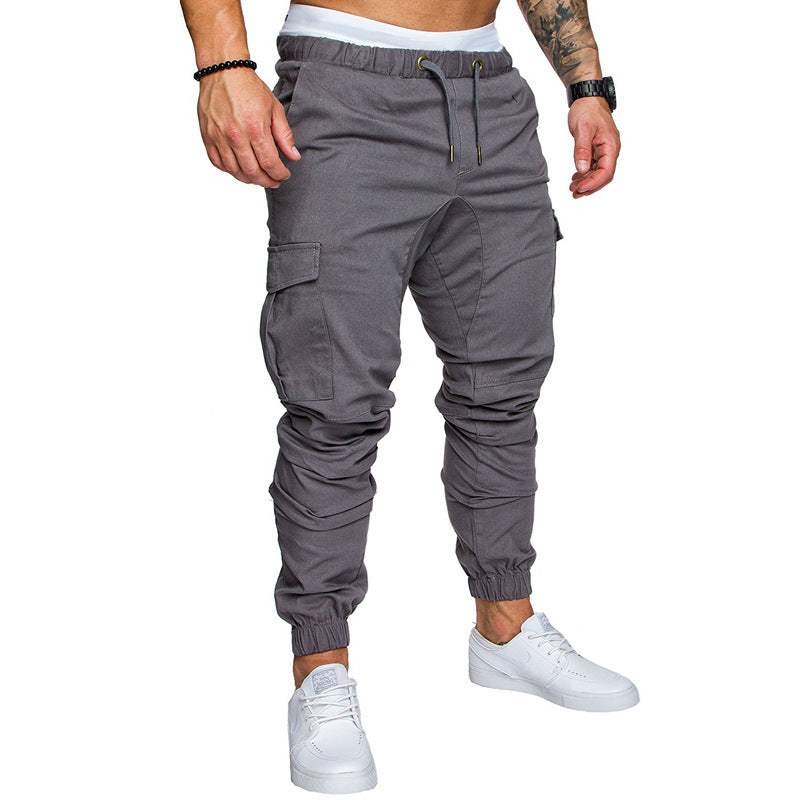 Men's Casual Tethered Elastic Sports Baggy Pants