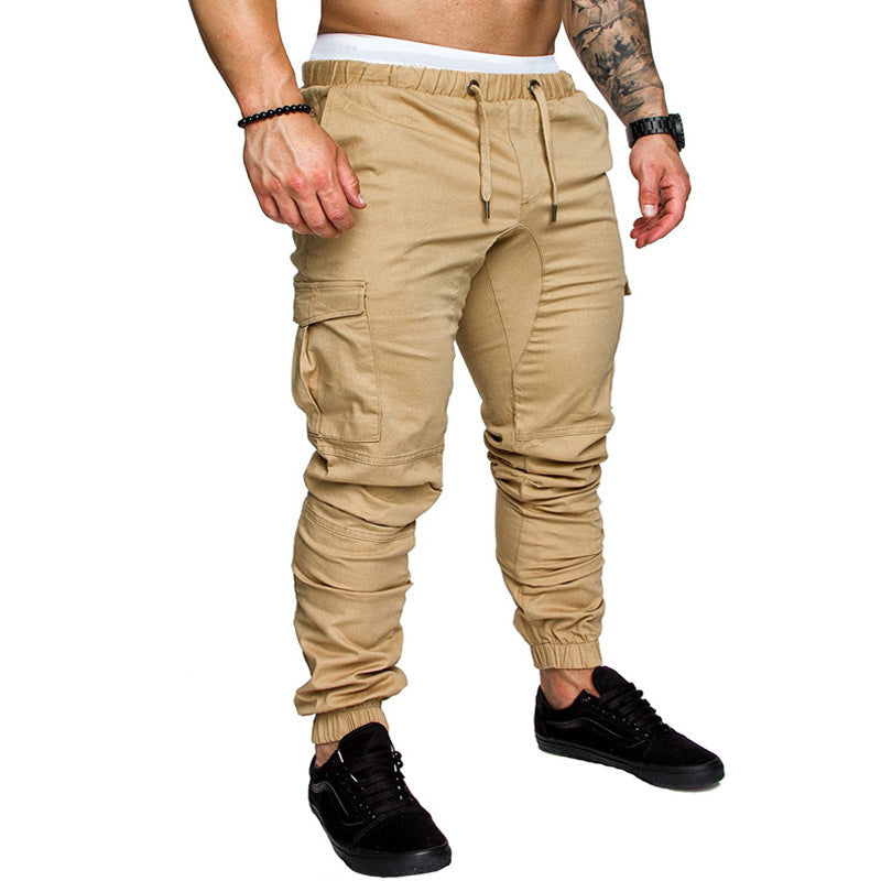 Men's Casual Tethered Elastic Sports Baggy Pants