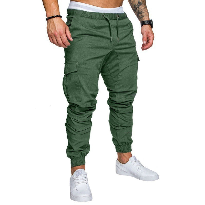 Men's Casual Tethered Elastic Sports Baggy Pants