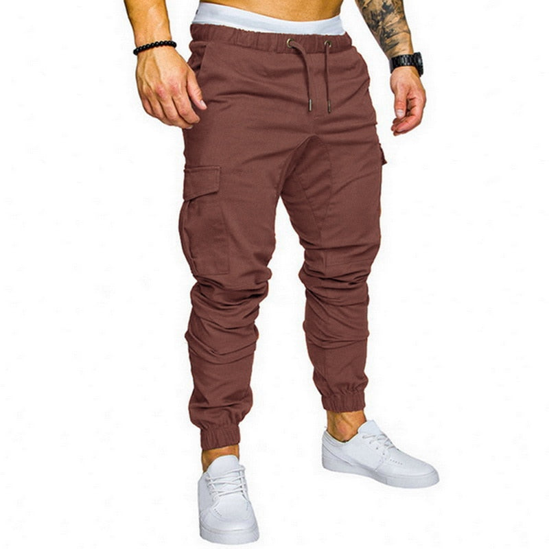 Men's Casual Tethered Elastic Sports Baggy Pants