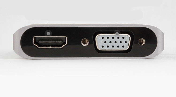 Hagibis USB 3.0 to HDMI-compatible VGA Adapter 4K HD Multi-Display 2in1 USB to HDMI-compatible Converter for Windows 7 8 0 OS