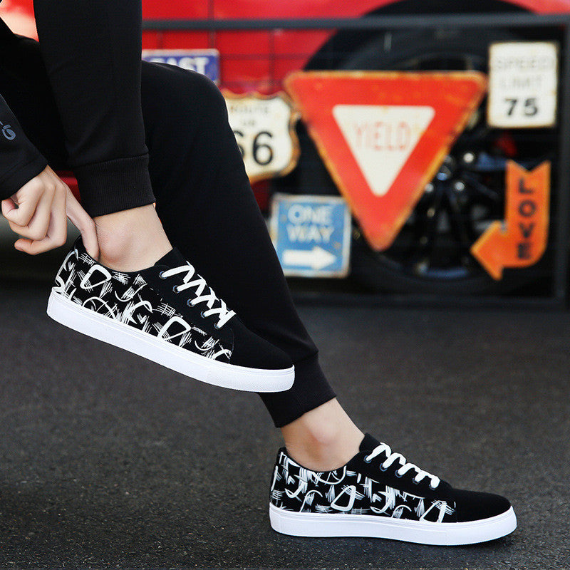 Casual Shoes Men's Korean Style Trendy Student Canvas Shoes