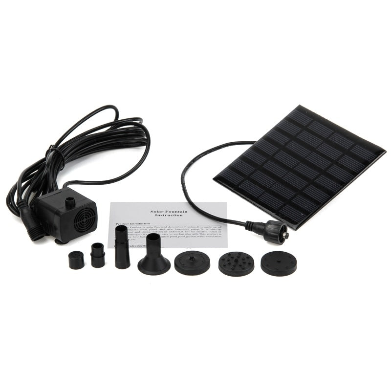 Solar panel fountain swimming pool pond garden sprayer with water