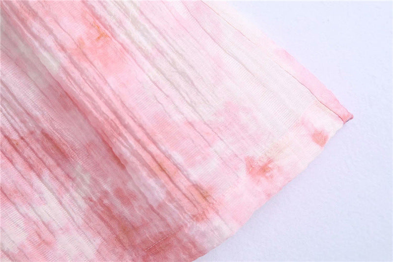 Tie dyePrinted Street Hipster Fashion High Waist Slim Shorts