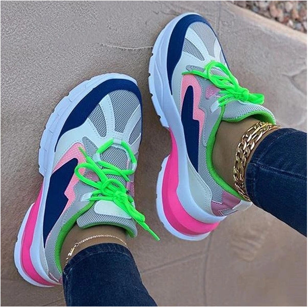 Autumn And Winter Lightning Front Strap Round Toe Women'S Autumn Flat-Heel Low-Top Solid Color Sneakers