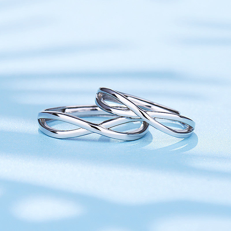 S925 Silver Couple Ring, A Pair Of Simple Long-Distance Dating, Couple Rings For Men And Women, Students Give Gifts To Their Girlfriends