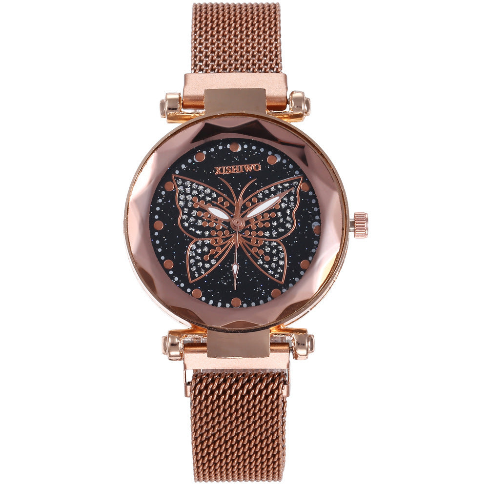 Fashion Boutique Butterfly Suit Gift Box Butterfly Dial Watch  Butterfly Necklace  Bracelet  Earrings