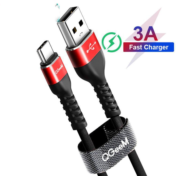 QGeeMUSB A To Type-C Fast Charge Data Cable 5V2.4A Compatible With Android Phones
