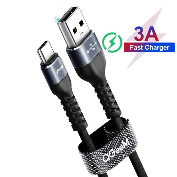 QGeeMUSB A To Type-C Fast Charge Data Cable 5V2.4A Compatible With Android Phones