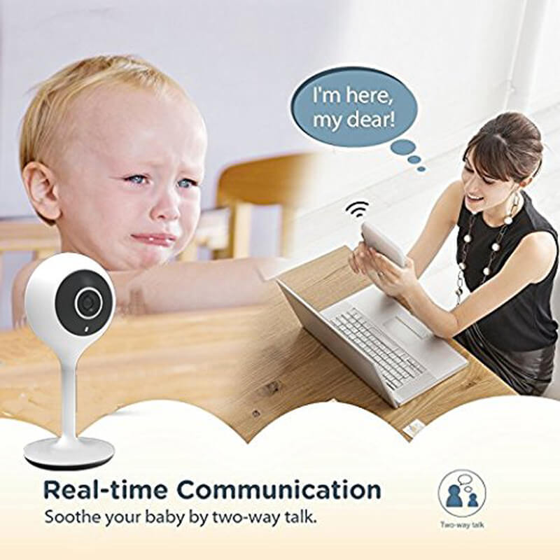 Full HD 1080p Indoor Home Mini Baby Monitor IP Camera Wifi C