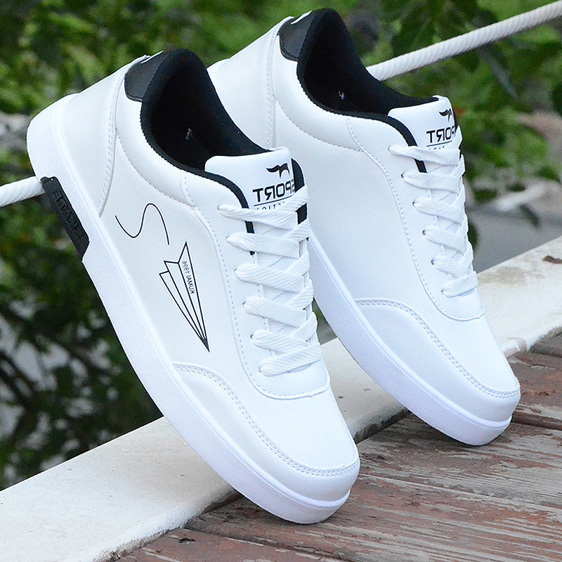 Men's all-match white flat sole shoes