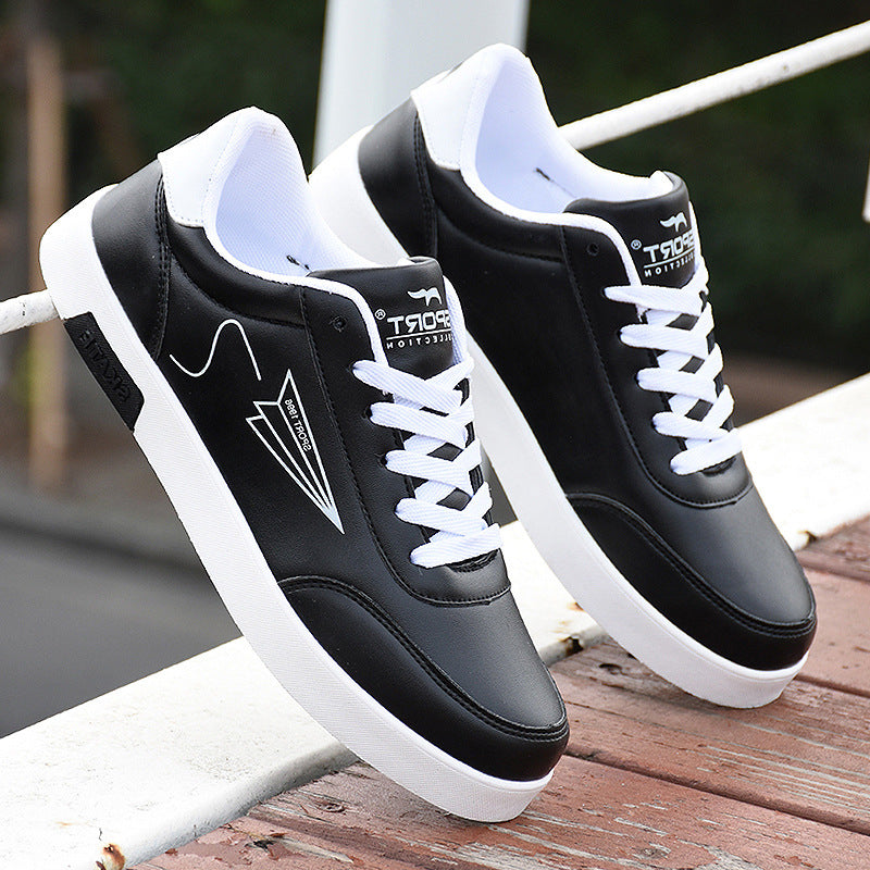 Men's all-match white flat sole shoes