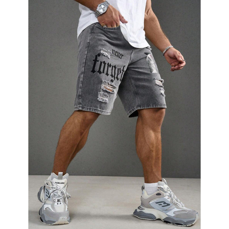 Men's Letter Printed Do The Old Cowboy Shorts