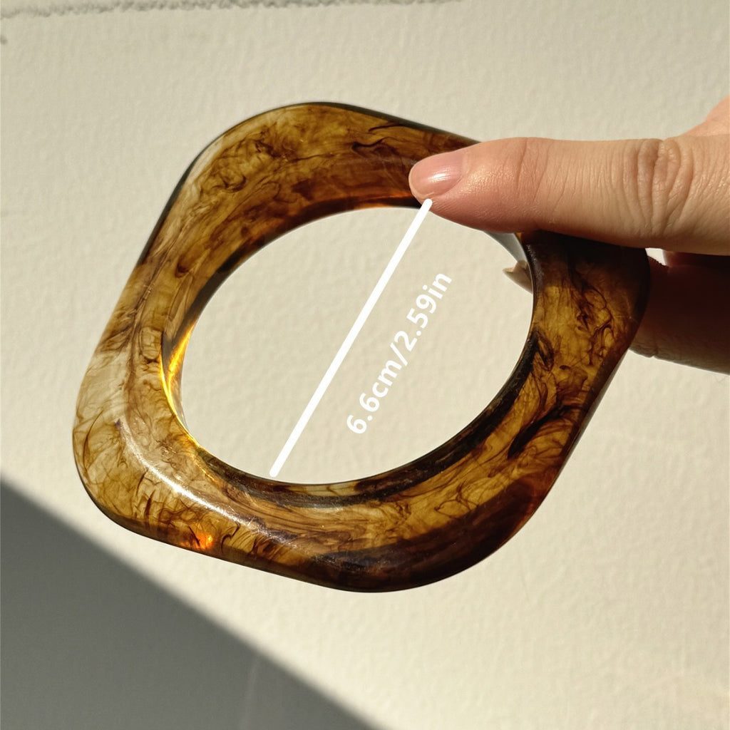 European And American Exaggerated Blooming Irregular Shaped Resin Bracelet