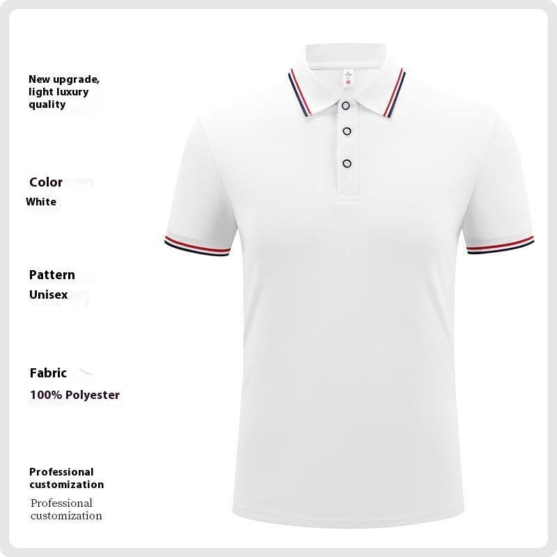 Fashion Is Ice Silk Lapel Short Sleeve Polo Shirt
