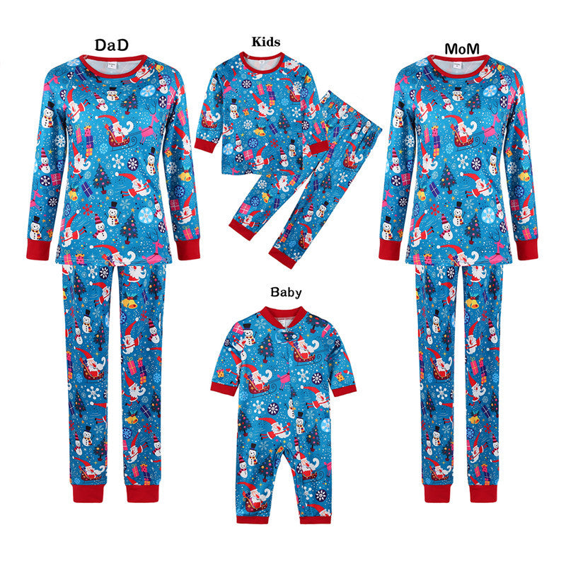 New Parent-Child Christmas Pajamas Parent-child Leisure Wear Set