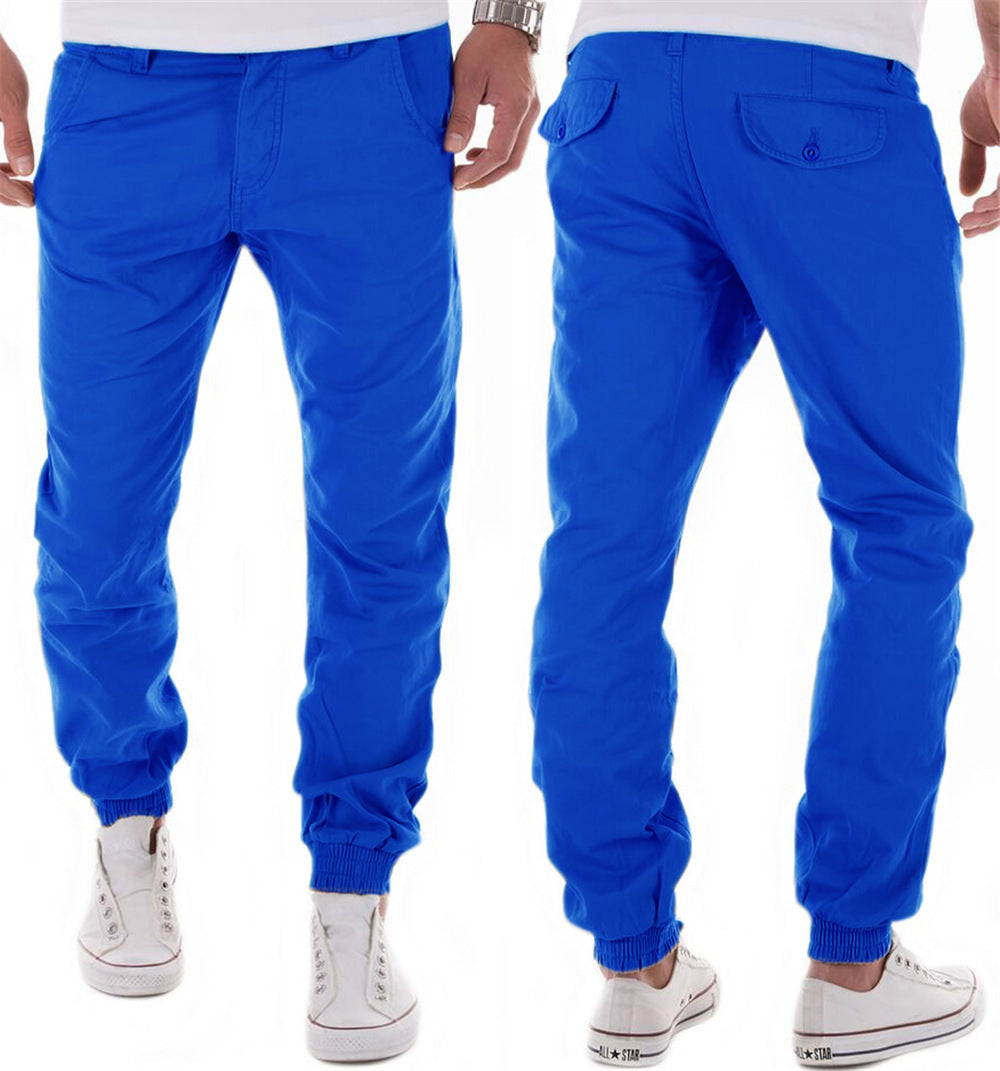 Men's cotton solid color casual pants Harlan trousers