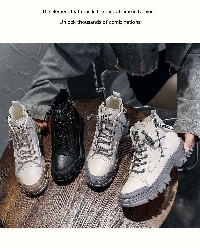 Autumn Fashion Casual Platform Single Boots Sports British Style Boots