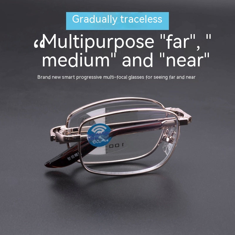 Remote And Near Dual-purpose Reading Glasses Smart Zoom Anti-blue Light