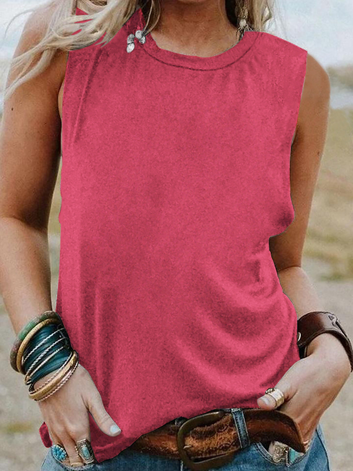 European And American Sleeveless Top Women's Loose