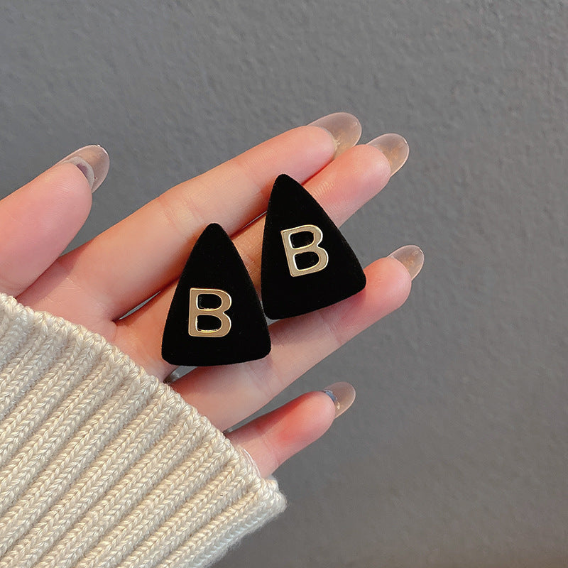 Silver Needle European And American Vintage Crumpled Resin Geometric Earrings
