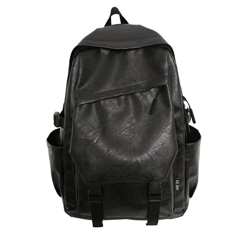 Waterproof PU Soft Leather Men's Business Backpack